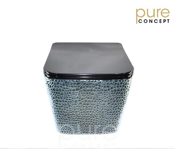 Pure Concept Asma Klozet Crocodile Silver Kanalsız